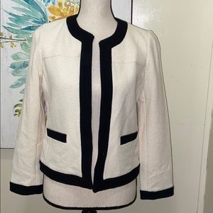 Ann Taylor NWT, ivory & black blazer